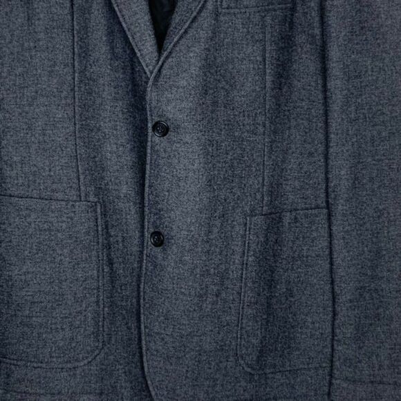 Boss Hugo Boss Gray Regular Fit Wool Blend Quilted Blazer Jacket - Picture 4 of 11